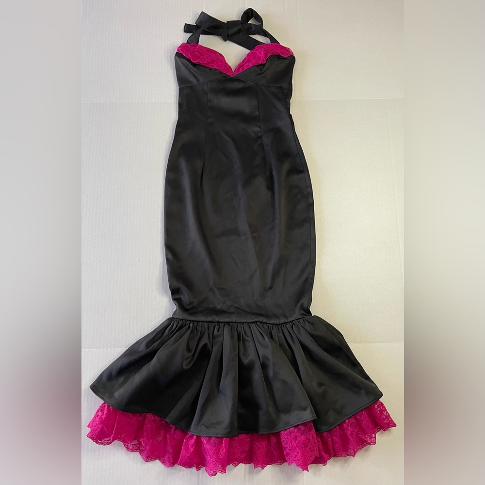 Dixiefried NWT Black & Hot Pink Pinup Dress Size M